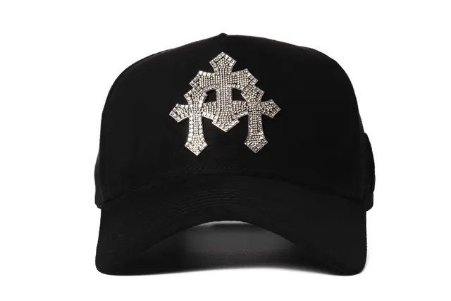 Gorra Cash Only Cross Rhinestone Silver